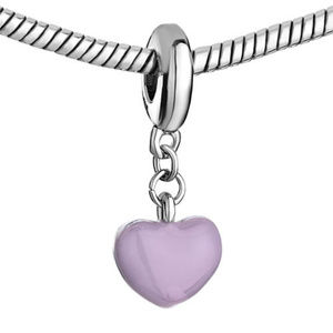Pugster Thistle Heart Dangle Charm - Fits Pandora